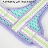 Conjunto de correa con arnés para perro, ligero y transpirable, correa de plomo ajustable para gato, Collar suave y bonito para mascota, cuerda para cachorro - details 15