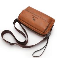 Bandolera de cuero impermeable para hombre, bolso de hombro clásico, de diseñador, de lujo - details 16