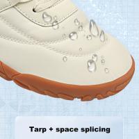 Botas de invierno para hombres y mujeres, zapatos informales de alta calidad descalzos para la nieve, zapatos de trabajo al aire libre, zapatos cálidos de piel para hombres, botas de nieve para hombres - details 10