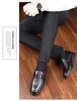 Zapatos planos transpirables informales con un solo botón a la moda británica de negocios de piel de vaca con punta redonda para hombre - details 5