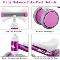 Bicicleta sin pedales para niños a partir de 1 año de equilibrio, juguetes para bebés de 1 año, bicicleta para bebés con 4 ruedas para bebés de 10 a 24 meses, primera bicicleta para niños y niñas como regalo - details 22