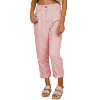 Pantalones largos de pana de cintura alta, casuales, de color sólido, holgados y rectos para mujer, otoño. - details 43