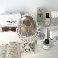 Espejo de Maquillaje de Estilo Europeo Vintage Forma Ovalada Rotación de 360 Grados - details 3