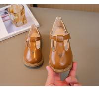 Zapatos de cuero de princesa para niñas, zapatos planos con correa en T, calados con corazón, bonitos y suaves, primavera y otoño, 2024 - details 7