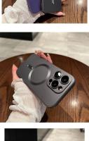 Fundas magnéticas de lujo para MagSafe con película de lente para iPhone 15 14 13 12 11 Pro Max Plus, funda mate a prueba de golpes, accesorios - details 10