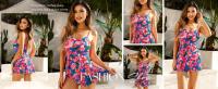 Traje de baño de una pieza para mujer, traje de baño con cuello en V y control del vientre, ropa de playa para vacaciones - details 10
