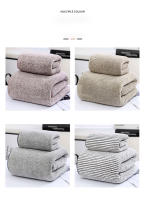 Toalla de baño de terciopelo coral de carbón de bambú 2 piezas - details 10