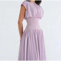 Elegante Vestido de Fiesta para Mujer Cintura Ajustada, Cuello O, Vestido Largo sin Mangas - details 0