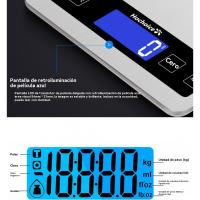 Báscula de Cocina Eléctrica Precisa Recargable por USB Acero Inoxidable Resistente al Agua con Pantalla LCD Ideal para Hacer Dieta, Cocinar, Hornear - details 15