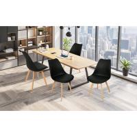 4 Dining Chairs with Solid Beech Wood Legs