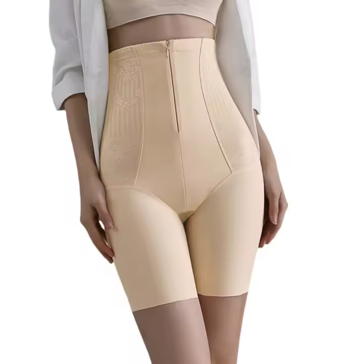 Con cremallera, bragas levantadoras de glúteos para mujer, faja, bragas, entrenador de cintura, calzoncillos adelgazantes, contracción del vientre sin costuras - 1