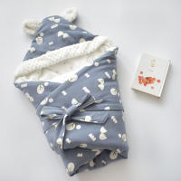 Manta para dormir para bebé recién nacido, envoltura de capullo de sobre suave, 100% algodón, ropa engrosada para recién nacidos de 0 a 12 meses - details 3