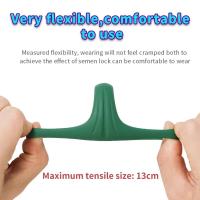 Leten silicona retrasar la eyaculación jaula de castidad súper pequeña anillo ajustable anillo de escroto juguete sexual masculino para hombres - details 8