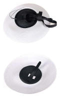 Sombrero de Fedora para Mujeres en Poliéster Negro y Blanco Estilo Vintage para Bodas y Iglesias Diseño Floral Tamaño Ajustable Largo de Verano - details 7