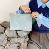 Bolsa de Cosméticos de Viaje de Pana Corduroy Organizador de Maquillaje de Gran Capacidad con Cierre de Cremallera Monedero Portátil para Mujeres - details 11