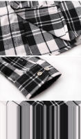 Camisa de manga larga a cuadros a rayas para hombre, camisas clásicas de oficina de un solo pecho, Camisa informal a la moda de otoño, 7XL - details 44