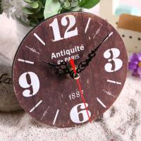 Cubierto por reloj de papel Vintage de madera MDF, decoración del hogar, reloj de pared, reloj de escritorio de forma redonda, sala de estar - details 6