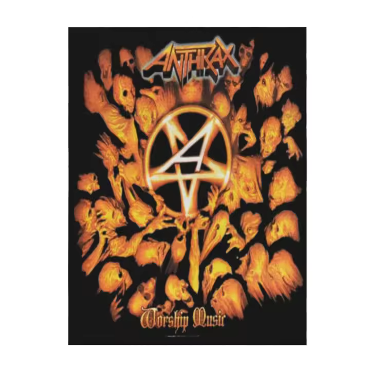 Manta de franela con música de adoración de Anthrax para sofá de dormitorio - 1