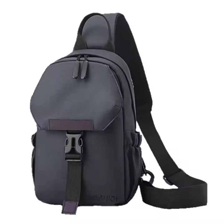 Bolso de pecho de gran capacidad para hombre, bandolera de nailon con cremallera y correa ancha, almacenamiento, bandolera multiusos, de negocios - 1