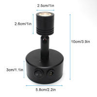 Lámpara LED recargable por USB de 3W con ventosa, luz de enfoque para pantalla, pintura, armario de imágenes, 4000K - details 1