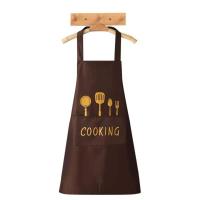 Delantal de Cocina para Mujeres, Hombres y Adultos - Impermeable a Prueba de Aceite, Negro con Bolsillos - para el Hogar, Jardinería, Catering, Barbacoa y Restaurante - details 0