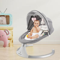Mecedora eléctrica inteligente para bebé, cuna columpio para bebé, cama para dormir con música Bluetooth, color gris - details 9