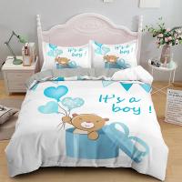 Cubierta de Edredón con Diseño de Oso de Dibujos Animados Microfibra 2/3PCS Ropa de Cama para Niñas y Niños Comfortable y Adorable - details 7