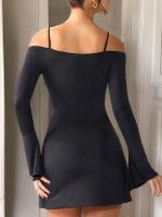 Vestido de mujer con tirantes de cintura alta y vestido corto - details 2