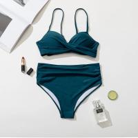 Z-LAI Bikini De Cintura Alta Para Mujer 2024 Conjunto De Baño Halter Sexy De Sólido Con Push up Traje De Baño De Encaje Bodysuit Para Playa Y Vacaciones - details 3