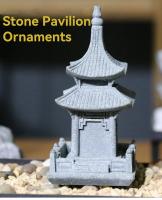 Torre de Piedra de Arena en miniatura, adornos de pabellón, figuritas de linterna, jardín de hadas, bonsái, Rocalla, decoración de habitación de terrario - details 0