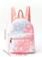 Mochila informal de gran capacidad con bordado simple e impresión, mochila escolar de viaje al aire libre transfronterizo - details 1
