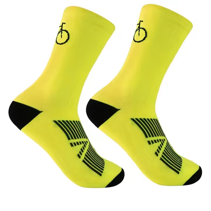 Calcetines de Ciclismo de Secado Rápido para Hombres y Mujeres - Transpirables, Antideslizantes, Duraderos Calcetines Atléticos de Media Pantorrilla para Correr, Baloncesto, Fútbol y Deportes al Aire Libre - 1