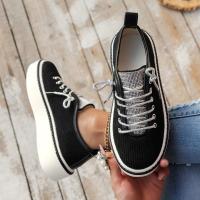 Zapatos informales planos con cordones para mujer - details 3