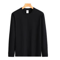 Camisa básica de algodón de manga corta con cordón para hombre, 260g, primavera, tres agujas, Color sólido, para calidez y resistencia al frío - details 1