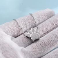 Collar de urna con huella de pata de mascota de acero inoxidable, joyería conmemorativa de cenizas de mascota impermeable, Mini collar de cremación de cenizas a prueba de polvo - details 19