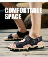 Sandalias de playa y exterior para hombre, zapatos informales de verano, cómodos, planos, a la moda - details 7