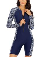 Traje de baño de neopreno de surf acolchado Rashguard UPF 50 de una pieza para mujer con cremallera frontal - details 0