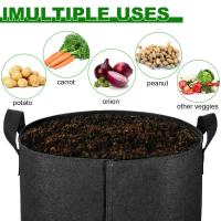Bolsa para cultivo de patatas de 5/7/10 galones, dos ventanas abatibles hacia arriba, tela ventilada duradera ETA con asas para jardín y plantas - details 4