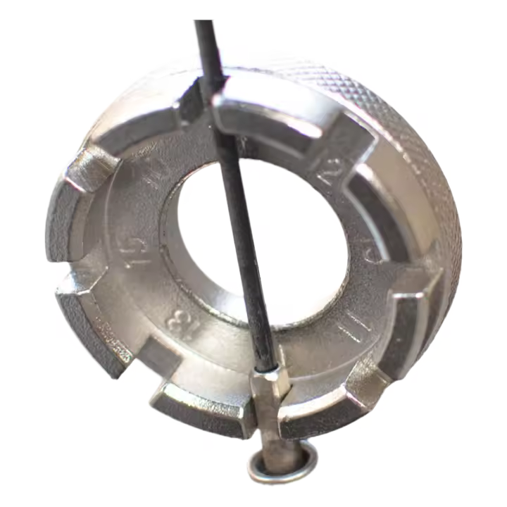 Llave De Radio Para Bicicleta De Montaña Herramienta De Reparación De Ruedas Ajuste Y Corrección De Deformaciones Metálica De 8 Puertos - 1