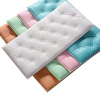 3D Leather Cladded Decor Wall Panel, Shockproof Peel and Stick Wall Sticker Soft Cushion for TV Walls, Children's Bedroom - details 2