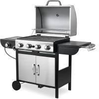 Parrilla de Gas de Alta Rendimiento de 4+1 Quemadores Master con Estufa Lateral - details 0