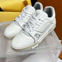 LV zapatillas de moda de banda baja zapatillas deportivas blancas para hombres y mujeres - details 1