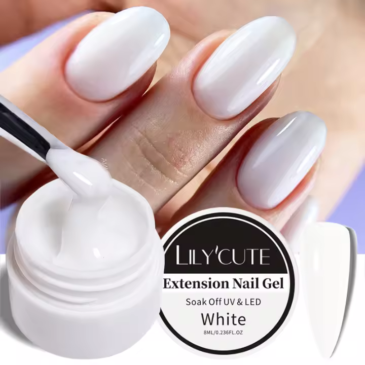 Lilycuté Gel de Extensión Blanco Varniz Semi Permanente de Gel de Acrílico - 1