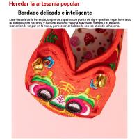 Zapatos de tigre para bebés 1 año hombre y mujer bebé recién nacido 100 días hecho a mano para niños zapatos de tela de cabeza de tigre - details 5