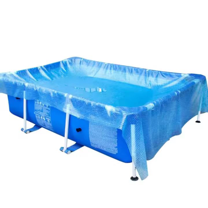 Paneles solares irulares/retangulares para natación, plástico de burbujas impermeable y aislante del calor, piscina exterior resistente a los rayos UV - 1