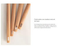Set de utensilios de cocina de silicona y madera - details 2