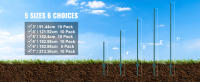 SucceBuy Postes de valla, postes en T de metal resistente para jardines, patios, granjas, verde - details 7