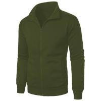 Chaqueta deportiva para hombre, informal, con cremallera, cuello levantado, abrigo con capucha, cárdigan, sólido - details 26