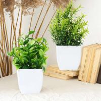 1/4 UDS bonsái Artificial árboles verdes plantas de hierba ETA flores falsas decoración del jardín del hogar fiesta de boda - details 1