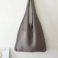 2025 Bolso de punto hueco para mujer, bolso tejido con dopamina, bolso de un solo hombro moderno y versátil, bolso de mano, Navidad - details 16